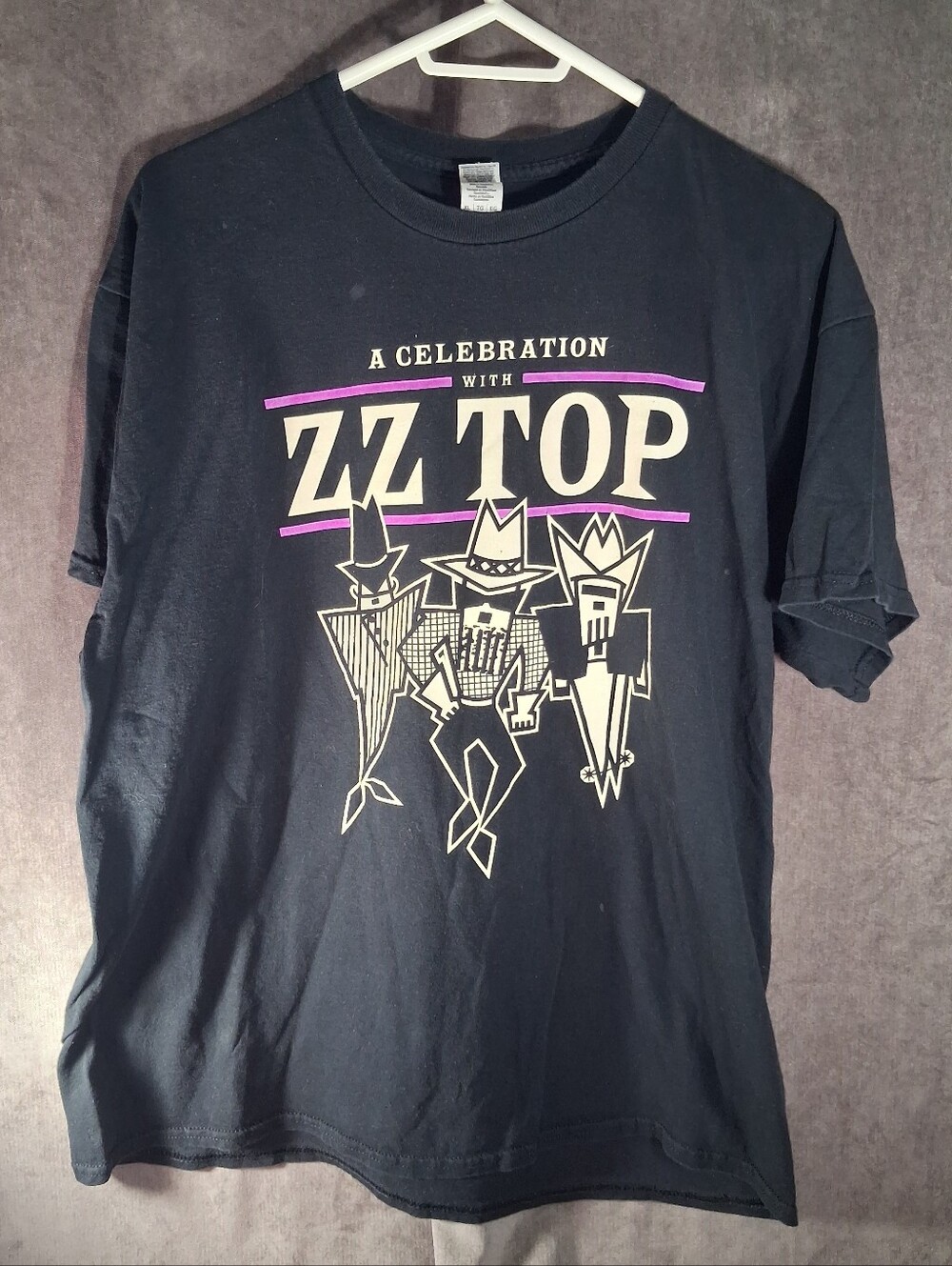 A Celebration With ZZ Top Black Graphic Band Canadian Tour Concert Tee G XL 2022